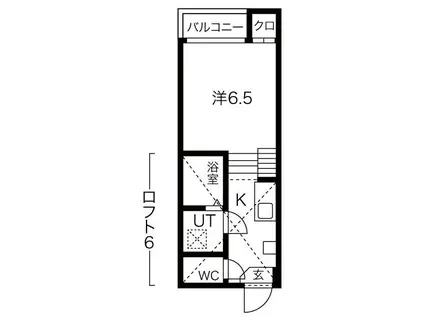 カサ・シャングリラ(1SK/2階)の間取り写真