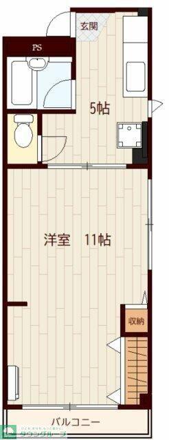 メゾン松月(1K/1階)の間取り写真