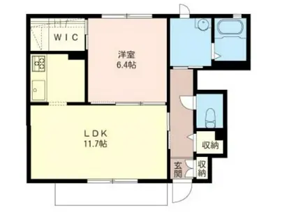 SHM サニーヴィラ(1LDK/1階)の間取り写真