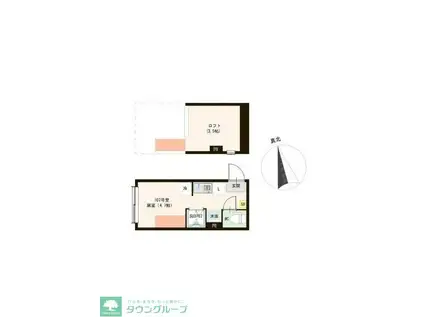 ハーモニーテラス前野町IV(ワンルーム/1階)の間取り写真