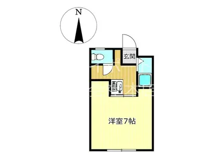 ゆうハウス(1K/2階)の間取り写真