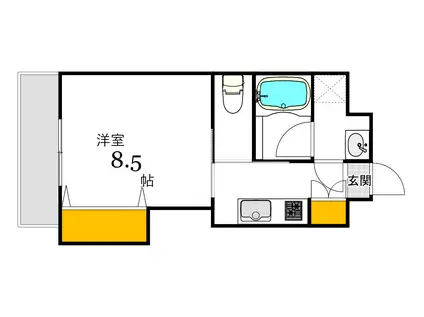 LUTELLA皆実町(1K/7階)の間取り写真