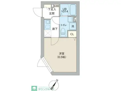 レピュア三ノ輪レジデンスII(1K/4階)の間取り写真