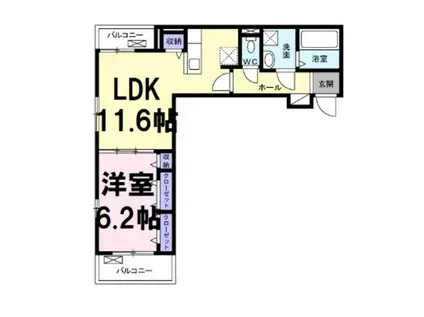 クレストガーデンⅤ(1LDK/3階)の間取り写真