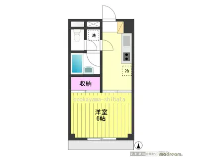 リバーアイン宇田川(1K/2階)の間取り写真