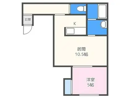 CYMBIDIUM(1LDK/2階)の間取り写真