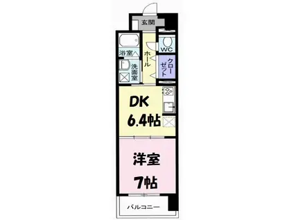 イ・セソラージュ(1DK/2階)の間取り写真