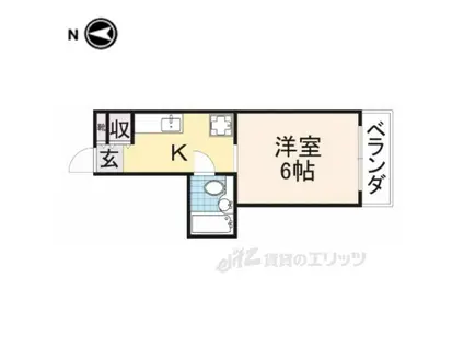 坂上マンション(1K/3階)の間取り写真