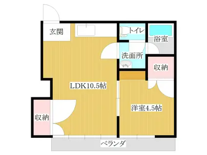 アーバンライフ(1LDK/1階)の間取り写真