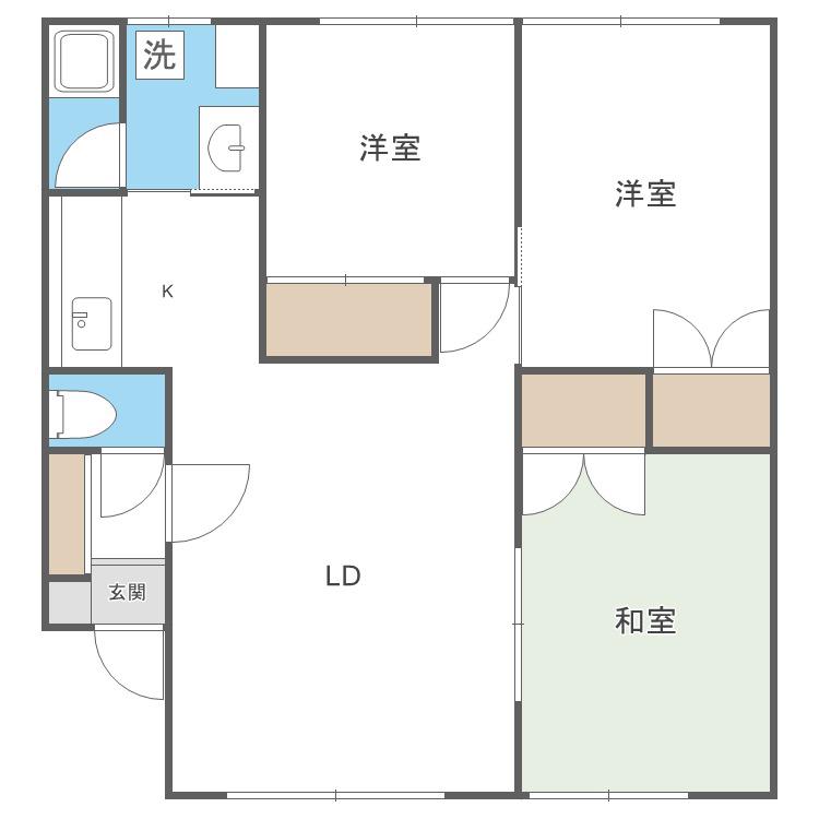 メゾン白はと(3LDK/2階)の間取り写真