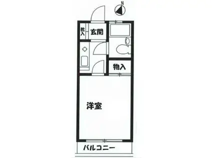 VILLA昭立(1K/2階)の間取り写真