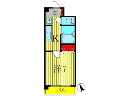 関和ビル(1K/3階)の間取り写真