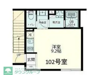 FOLS CLASS 四谷三丁目(ワンルーム/2階)の間取り写真