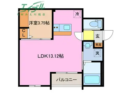 アルカス(1LDK/3階)の間取り写真