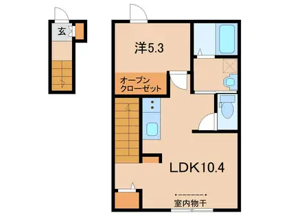COMFORT野田 (1LDK/2階)の間取り写真