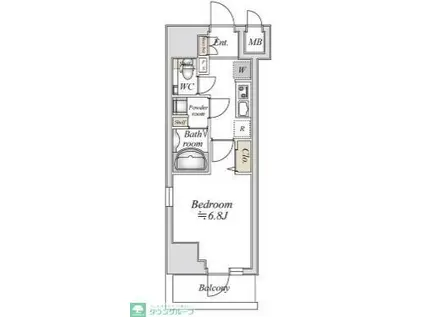 小田急伊勢原駅前マンション(1K/6階)の間取り写真