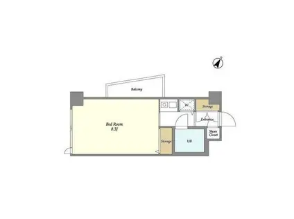 オーキッドレジデンス武蔵小杉(ワンルーム/2階)の間取り写真