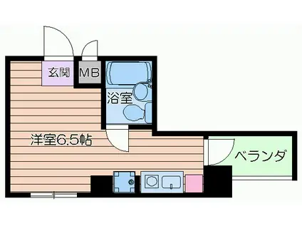 アドバンス東天満ビル(ワンルーム/8階)の間取り写真