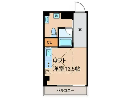 レイオーバー金町(ワンルーム/5階)の間取り写真