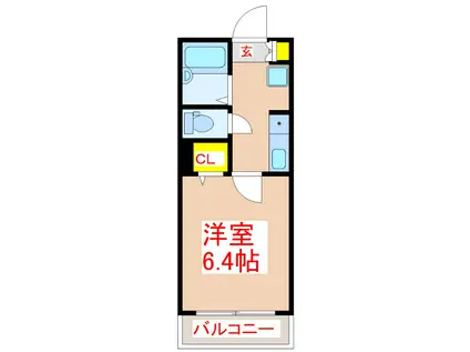 第二向吉マンション(1K/4階)の間取り写真