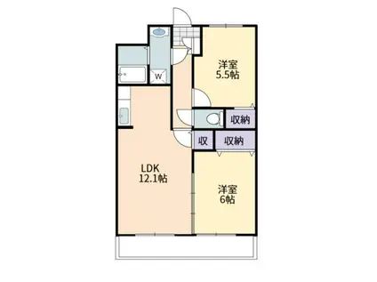 SHION(2LDK/1階)の間取り写真