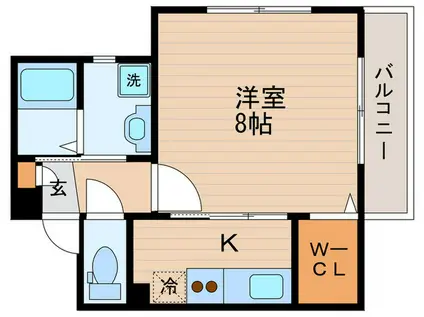 クランツ(1K/1階)の間取り写真