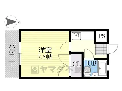コーポコーベル 2(1K/1階)の間取り写真
