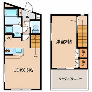 ハーブ小日向茗蹊館(1LDK/2階)の間取り写真