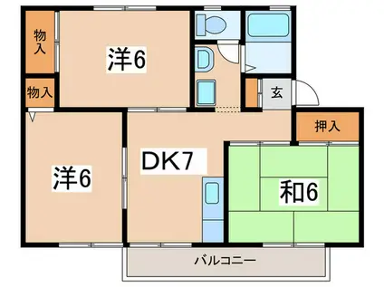 コーポSUZUKI(3DK/2階)の間取り写真
