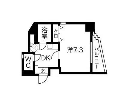 EFFORT HONGO(1K/6階)の間取り写真