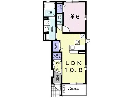 パーチェ(1LDK/1階)の間取り写真