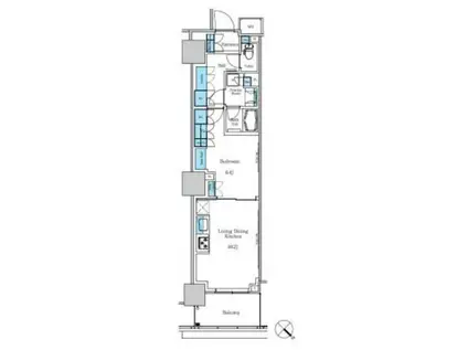 パークアクシス滝野川ラ ブリーズ(1LDK/1階)の間取り写真