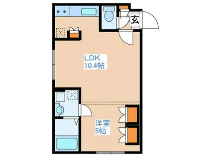 カレラ北大前(1LDK/4階)の間取り写真