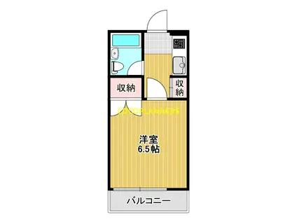 フラワーコート月出(1K/2階)の間取り写真