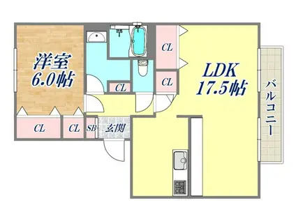 フレマリールNOMA(1LDK/1階)の間取り写真