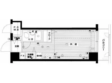 シティ東十条(ワンルーム/2階)の間取り写真