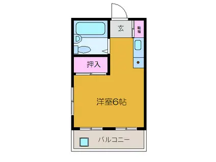 愛媛舗道ビル(ワンルーム/3階)の間取り写真