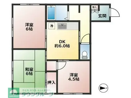 メゾン・ゆうしん(3DK/2階)の間取り写真