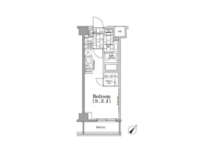 ONE ROOF FLAT TSUKISHIMA ワンルーフフラット月(ワンルーム/2階)の間取り写真