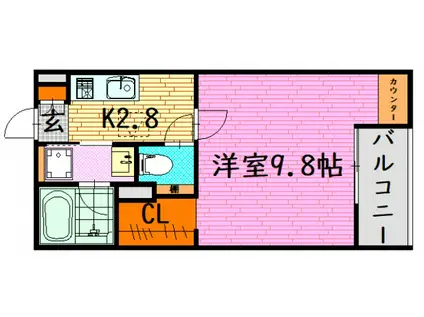 AGATHON1636(1K/1階)の間取り写真