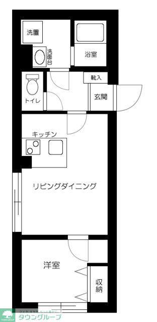 ES-GRANDE東中野(1LDK/2階)の間取り写真