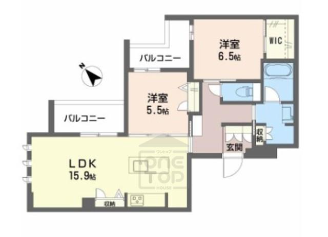 オルキデア クオーレ(2LDK/3階)の間取り写真