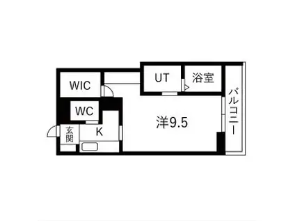 ROOT(1K/1階)の間取り写真
