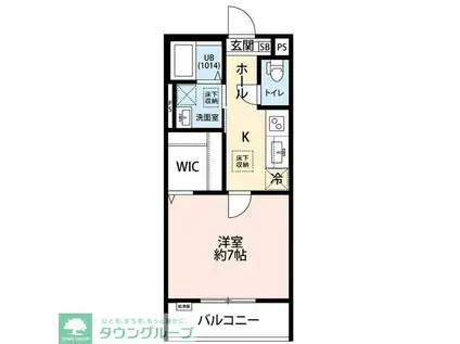 第三銀マンション(1K/2階)の間取り写真