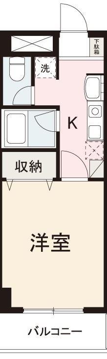 富士ソレイユ(1K/4階)の間取り写真