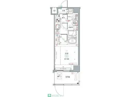 クレヴィスタ高砂II(1K/4階)の間取り写真