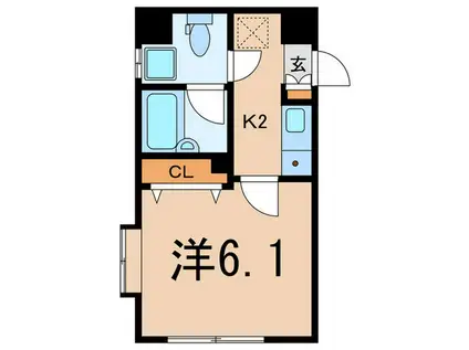 グリーンコート(1K/3階)の間取り写真