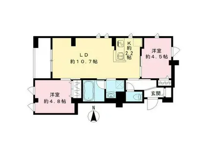 ファステート名古屋駅前ドリーム(1LDK/11階)の間取り写真