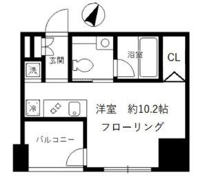 パークリュクス銀座8丁目MONO(ワンルーム/9階)の間取り写真