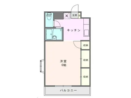 グランデュール麻衣III(1K/1階)の間取り写真